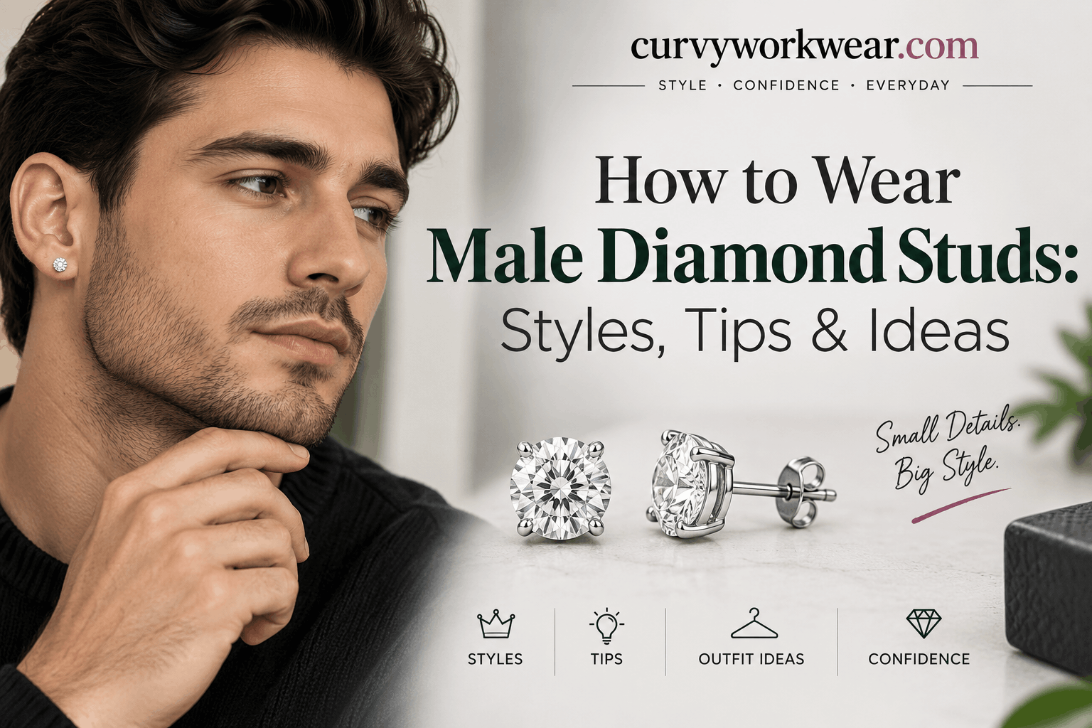 Male Diamond Stud