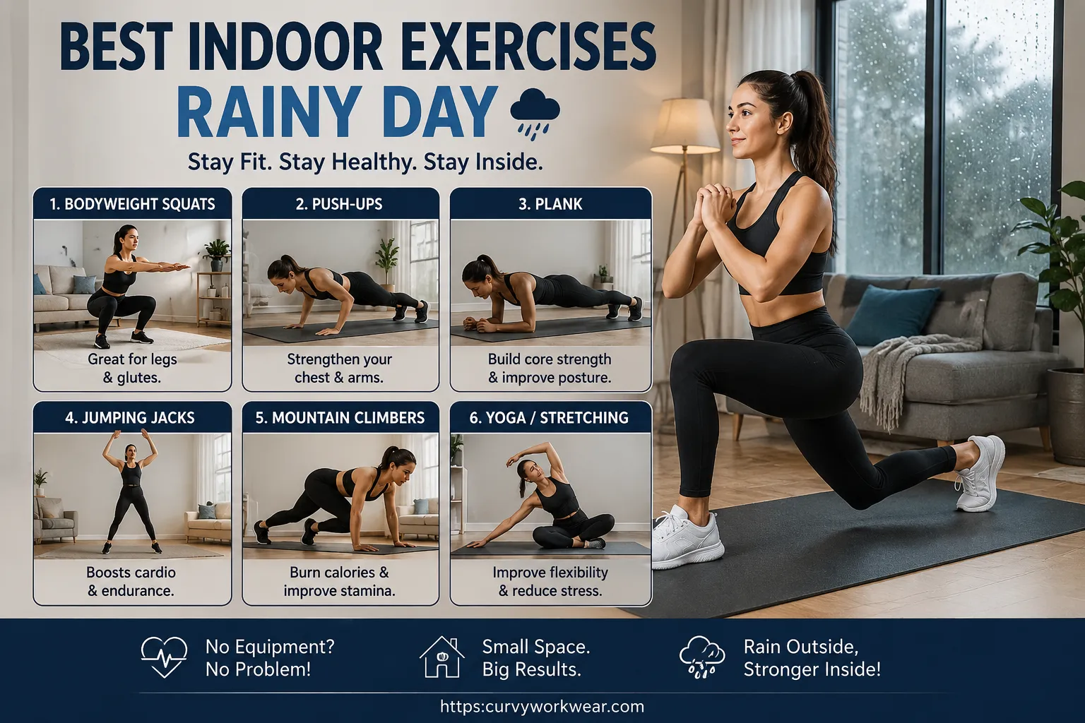 best indoor exercises rainy day