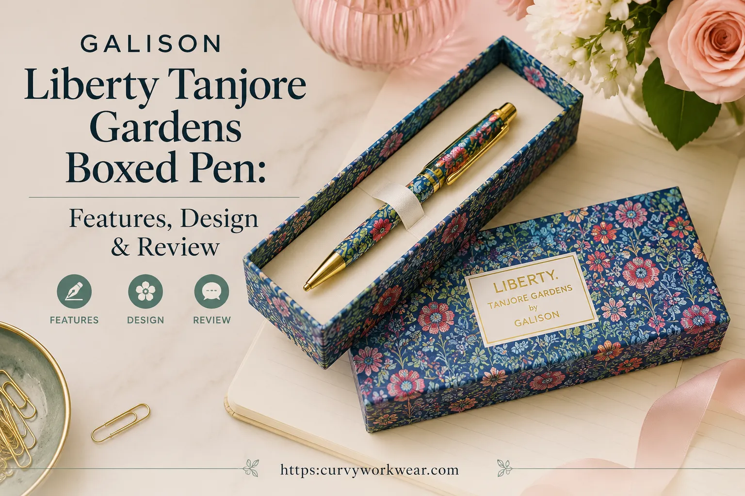 Galison Liberty Tanjore Gardens Boxed Pen