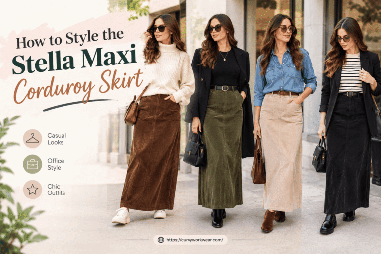 How to Style the Stella Maxi Corduroy Skirt