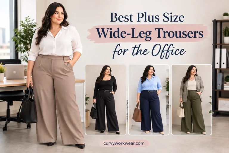 Best Plus Size Wide-Leg Trousers for the Office