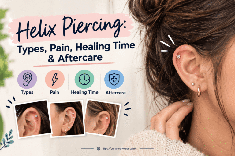 Helix Piercing: Types, Pain, Healing Time & Aftercare