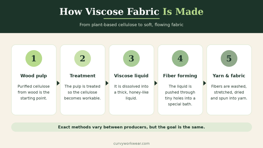 Viscose fabric manufacturing process from wood pulp to yarn