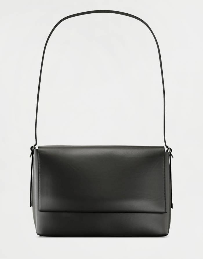 Messenger bag with front flap and long strap
